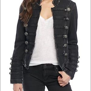NWT Free People Military denim jacket S